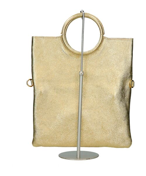 INTER-CHAUSSURES / インター ショシュール ハンドバッグ | 【ANDREA CARDONE ITALI】ラウンドハンドルメタリックレザーバッグ | 詳細14