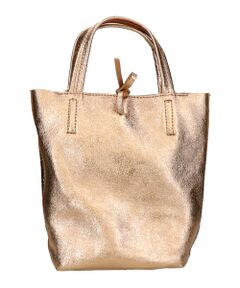 INTER-CHAUSSURES / インター ショシュール トートバッグ | 【ANDREA CARDONE ITALI】メタリックレザーミニトートバッグ