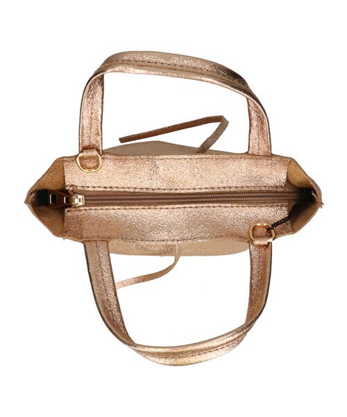 INTER-CHAUSSURES / インター ショシュール トートバッグ | 【ANDREA CARDONE ITALI】メタリックレザーミニトートバッグ | 詳細15