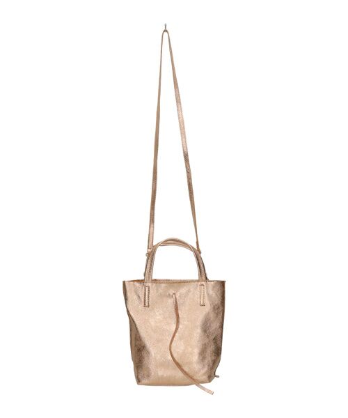 INTER-CHAUSSURES / インター ショシュール トートバッグ | 【ANDREA CARDONE ITALI】メタリックレザーミニトートバッグ | 詳細18