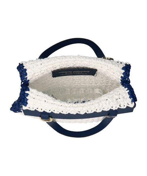 INTER-CHAUSSURES / インター ショシュール かごバック | 【ROBERTO PANCANI】レザーハンドルラフィアトートバッグ | 詳細9