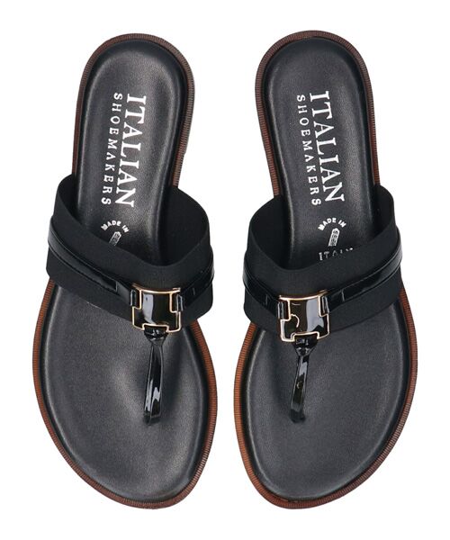 INTER-CHAUSSURES / インター ショシュール サンダル | 【ITALIAN SHOEMAKERS】スクエアメタルトングミュール | 詳細5