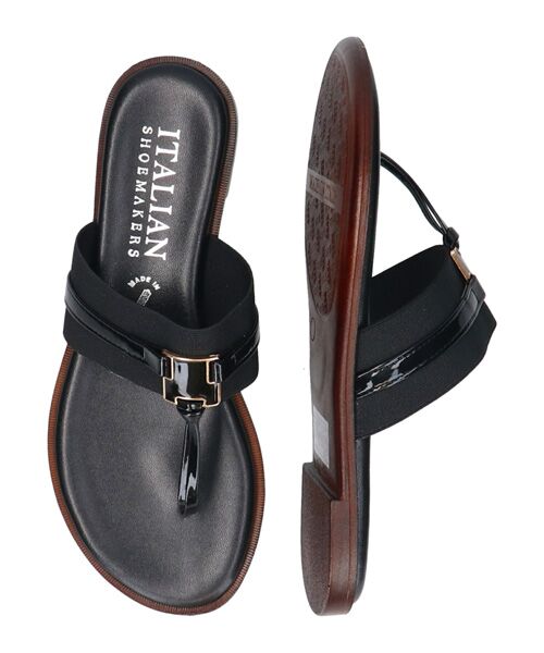 INTER-CHAUSSURES / インター ショシュール サンダル | 【ITALIAN SHOEMAKERS】スクエアメタルトングミュール | 詳細6