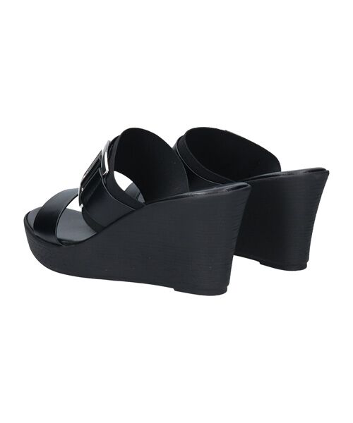 INTER-CHAUSSURES / インター ショシュール サンダル | 【ITALIAN SHOEMAKERS】スクエアメタルウェッジヒールミュール | 詳細2