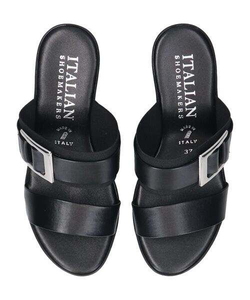 INTER-CHAUSSURES / インター ショシュール サンダル | 【ITALIAN SHOEMAKERS】スクエアメタルウェッジヒールミュール | 詳細4