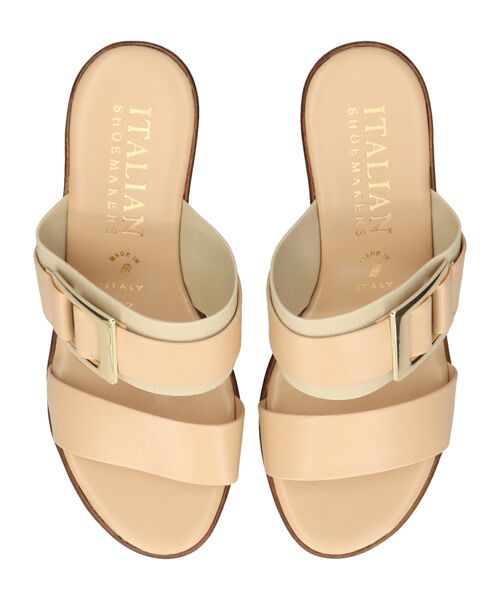 INTER-CHAUSSURES / インター ショシュール サンダル | 【ITALIAN SHOEMAKERS】スクエアメタルウェッジヒールミュール | 詳細10