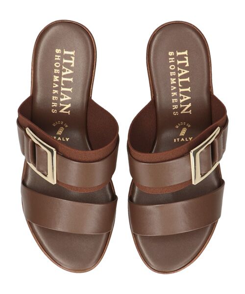 INTER-CHAUSSURES / インター ショシュール サンダル | 【ITALIAN SHOEMAKERS】スクエアメタルウェッジヒールミュール | 詳細16