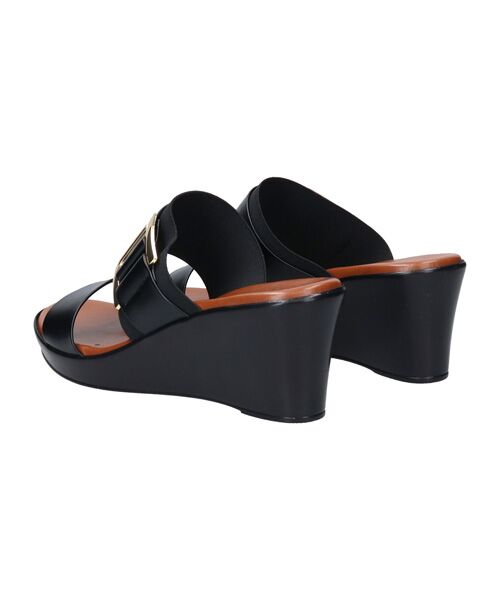 INTER-CHAUSSURES / インター ショシュール サンダル | 【ITALIAN SHOEMAKERS】スクエアメタルウェッジヒールサンダル | 詳細2