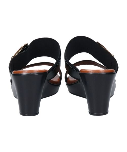 INTER-CHAUSSURES / インター ショシュール サンダル | 【ITALIAN SHOEMAKERS】スクエアメタルウェッジヒールサンダル | 詳細3