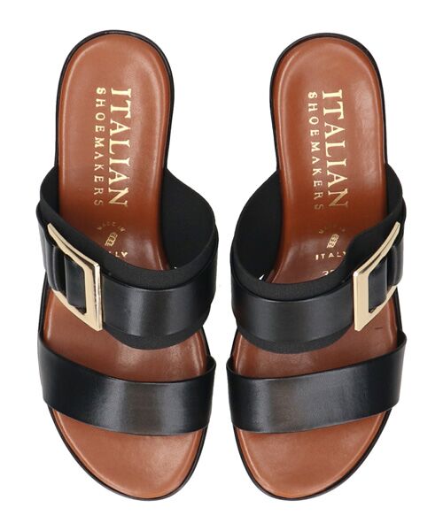 INTER-CHAUSSURES / インター ショシュール サンダル | 【ITALIAN SHOEMAKERS】スクエアメタルウェッジヒールサンダル | 詳細4