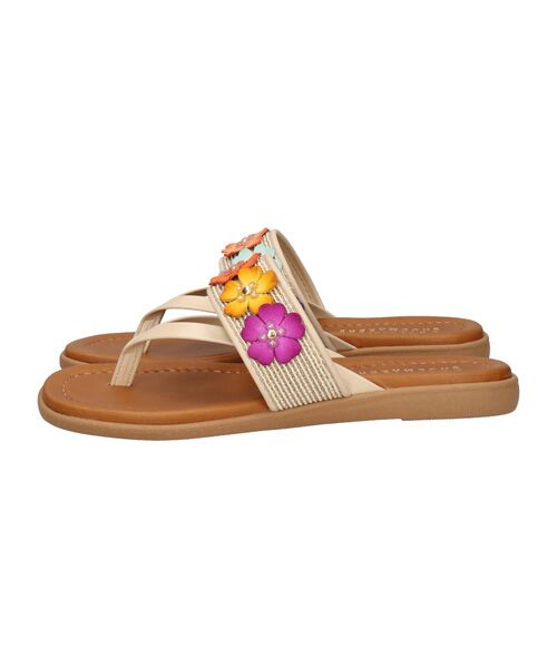 INTER-CHAUSSURES / インター ショシュール サンダル | 【ITALIAN SHOEMAKERS】フラワーベルトフラットトングサンダル | 詳細2