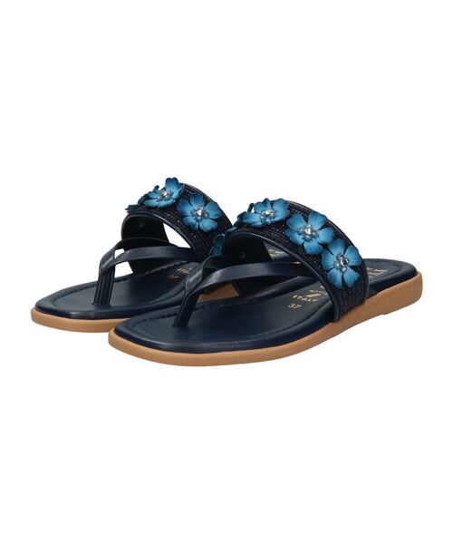 INTER-CHAUSSURES / インター ショシュール サンダル | 【ITALIAN SHOEMAKERS】フラワーベルトフラットトングサンダル | 詳細8