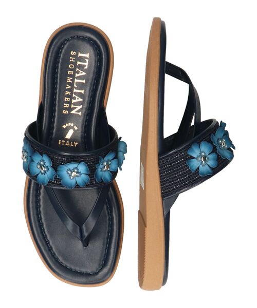 INTER-CHAUSSURES / インター ショシュール サンダル | 【ITALIAN SHOEMAKERS】フラワーベルトフラットトングサンダル | 詳細13