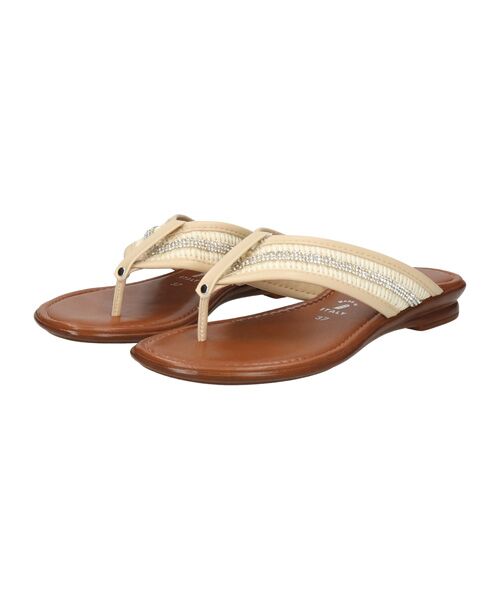 INTER-CHAUSSURES / インター ショシュール サンダル | 【ITALIAN SHOEMAKERS】ラインストーンベルトトングサンダル | 詳細1