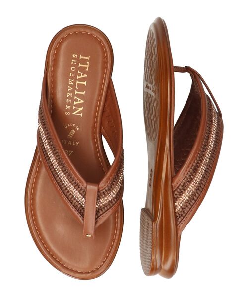 INTER-CHAUSSURES / インター ショシュール サンダル | 【ITALIAN SHOEMAKERS】ラインストーンベルトトングサンダル | 詳細13