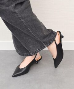 INTER-CHAUSSURES / インター ショシュール パンプス | 【FABIO RUSCONI】キトゥンヒールバックバンドパンプス