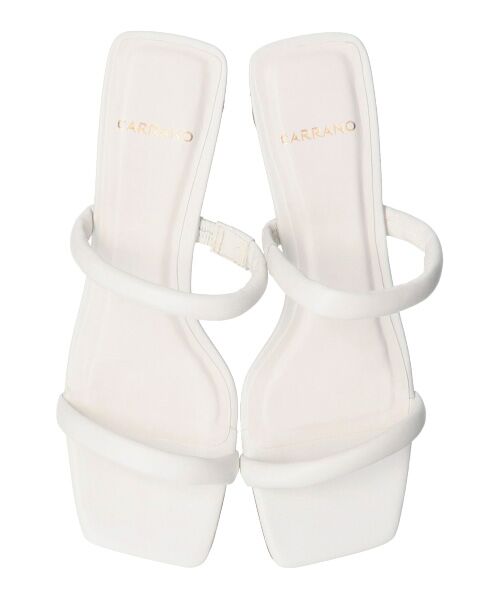 INTER-CHAUSSURES / インター ショシュール サンダル | 【CARRANO】ダブルチューブストラップサンダル-(62008C)（ホワイト）