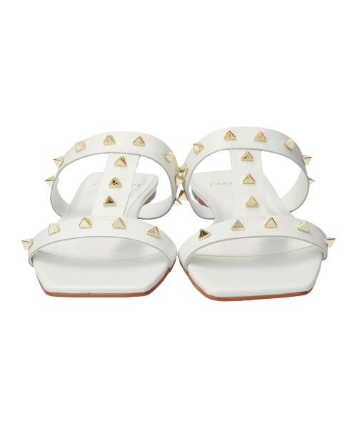 INTER-CHAUSSURES / インター ショシュール サンダル | 【CARRANO】スクエアトゥスタッズフラットサンダル-(62200C) | 詳細8