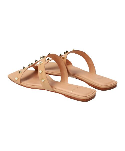 INTER-CHAUSSURES / インター ショシュール サンダル | 【CARRANO】スクエアトゥスタッズフラットサンダル-(62200C) | 詳細18