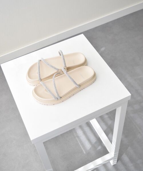 INTER-CHAUSSURES / インター ショシュール サンダル | 【CARRANO】ラインストーンストラップサンダル-(62302C) | 詳細8