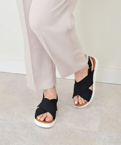 INTER-CHAUSSURES / インター ショシュール サンダル | 【ITALIAN SHOEMAKERS】厚底エラスティッククロスサンダル-(92120T)