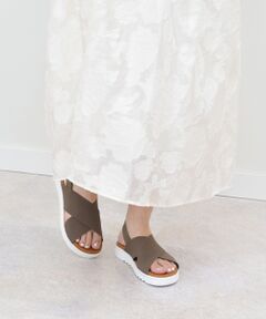 INTER-CHAUSSURES / インター ショシュール サンダル | 【ITALIAN SHOEMAKERS】厚底エラスティッククロスサンダル-(92120T)