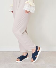 INTER-CHAUSSURES / インター ショシュール サンダル | 【ITALIAN SHOEMAKERS】厚底エラスティッククロスサンダル-(92120T)