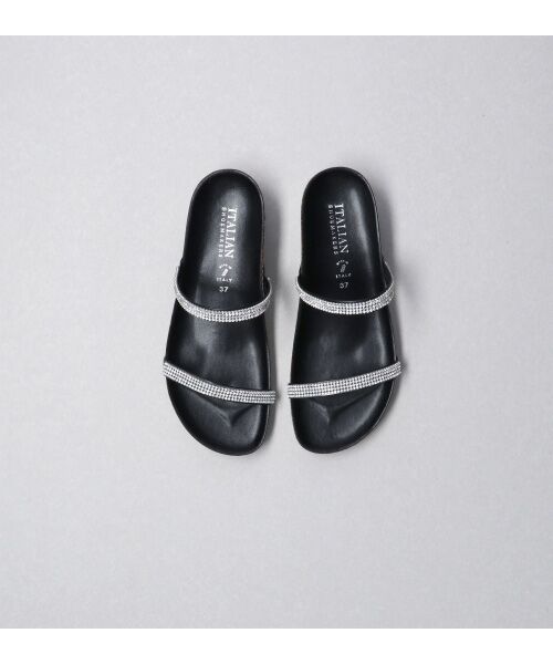 INTER-CHAUSSURES / インター ショシュール サンダル | 【ITALIAN SHOEMAKERS】ダブルラインストーンフットベッドサンダル-(92201T) | 詳細6