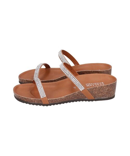 INTER-CHAUSSURES / インター ショシュール サンダル | 【ITALIAN SHOEMAKERS】ダブルラインストーンフットベッドサンダル-(92201T) | 詳細8