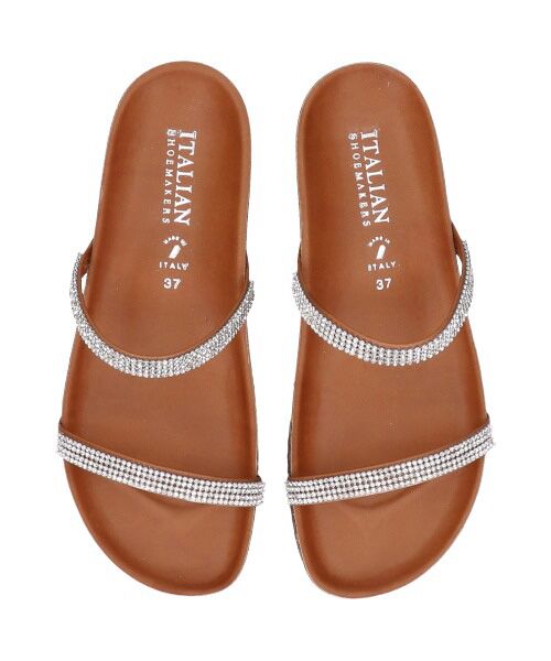 INTER-CHAUSSURES / インター ショシュール サンダル | 【ITALIAN SHOEMAKERS】ダブルラインストーンフットベッドサンダル-(92201T) | 詳細10