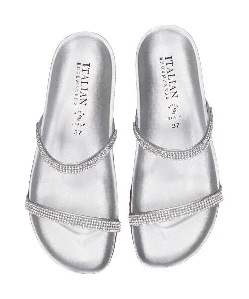 INTER-CHAUSSURES / インター ショシュール サンダル | 【ITALIAN SHOEMAKERS】ダブルラインストーンフットベッドサンダル-(92201T) | 詳細25