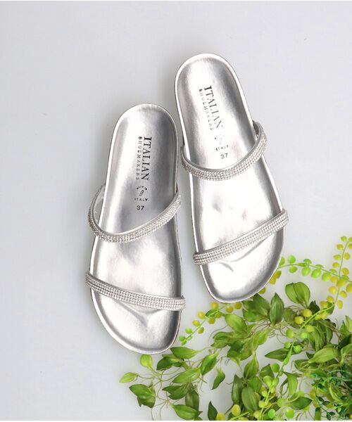 INTER-CHAUSSURES / インター ショシュール サンダル | 【ITALIAN SHOEMAKERS】ダブルラインストーンフットベッドサンダル-(92201T) | 詳細27