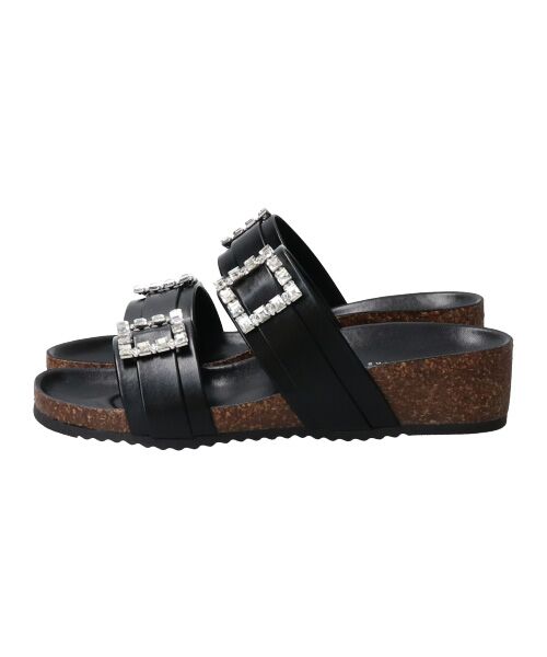 INTER-CHAUSSURES / インター ショシュール サンダル | 【ITALIAN SHOEMAKERS】ビジューベルトフットベッドサンダル-(92211T) | 詳細2