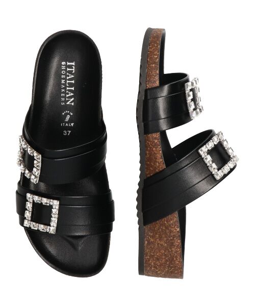 INTER-CHAUSSURES / インター ショシュール サンダル | 【ITALIAN SHOEMAKERS】ビジューベルトフットベッドサンダル-(92211T) | 詳細7