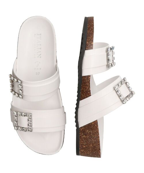 INTER-CHAUSSURES / インター ショシュール サンダル | 【ITALIAN SHOEMAKERS】ビジューベルトフットベッドサンダル-(92211T) | 詳細17