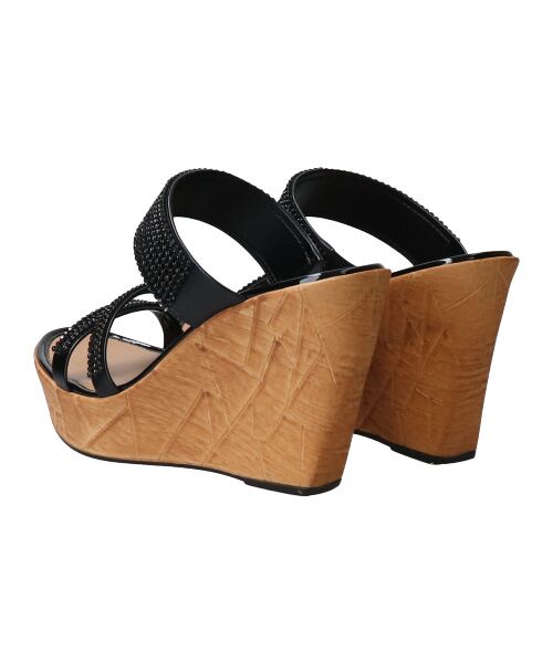 INTER-CHAUSSURES / インター ショシュール サンダル | 【ITALIAN SHOEMAKERS】ラインストーン厚底ハイウエッジミュール-(92321T) | 詳細3