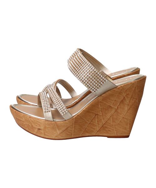 INTER-CHAUSSURES / インター ショシュール サンダル | 【ITALIAN SHOEMAKERS】ラインストーン厚底ハイウエッジミュール-(92321T) | 詳細11