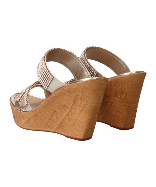 INTER-CHAUSSURES / インター ショシュール サンダル | 【ITALIAN SHOEMAKERS】ラインストーン厚底ハイウエッジミュール-(92321T) | 詳細12