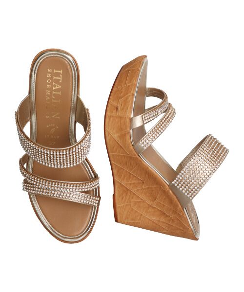 INTER-CHAUSSURES / インター ショシュール サンダル | 【ITALIAN SHOEMAKERS】ラインストーン厚底ハイウエッジミュール-(92321T) | 詳細16