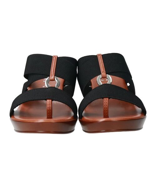 INTER-CHAUSSURES / インター ショシュール サンダル | 【ITALIAN SHOEMAKERS】厚底エラスティックサンダル-(92355T) | 詳細1