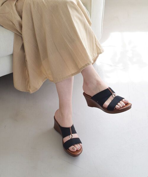 INTER-CHAUSSURES / インター ショシュール サンダル | 【ITALIAN SHOEMAKERS】厚底エラスティックサンダル-(92355T) | 詳細10