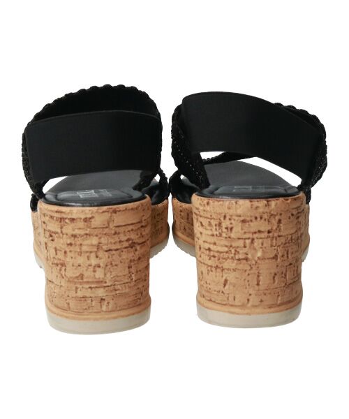 INTER-CHAUSSURES / インター ショシュール サンダル | 【ITALIAN SHOEMAKERS】ラインストーンリボン厚底サンダル-(92509T) | 詳細5