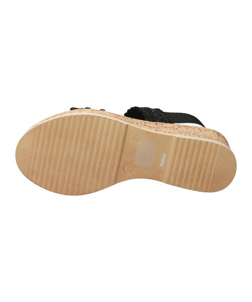 INTER-CHAUSSURES / インター ショシュール サンダル | 【ITALIAN SHOEMAKERS】ラインストーンリボン厚底サンダル-(92509T) | 詳細7