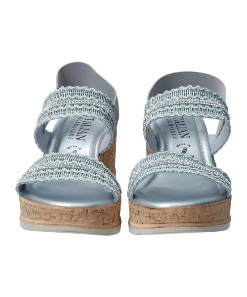 INTER-CHAUSSURES / インター ショシュール サンダル | 【ITALIAN SHOEMAKERS】ラインストーンリボン厚底サンダル-(92509T) | 詳細15