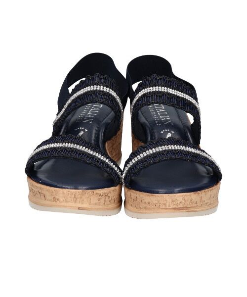 INTER-CHAUSSURES / インター ショシュール サンダル | 【ITALIAN SHOEMAKERS】ラインストーンリボン厚底サンダル-(92509T) | 詳細22