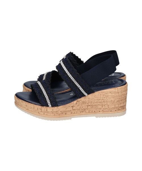 INTER-CHAUSSURES / インター ショシュール サンダル | 【ITALIAN SHOEMAKERS】ラインストーンリボン厚底サンダル-(92509T) | 詳細24