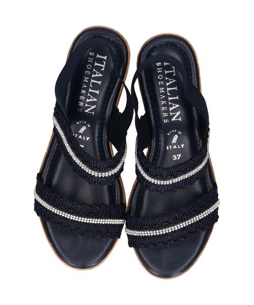 INTER-CHAUSSURES / インター ショシュール サンダル | 【ITALIAN SHOEMAKERS】ラインストーンリボン厚底サンダル-(92509T) | 詳細27