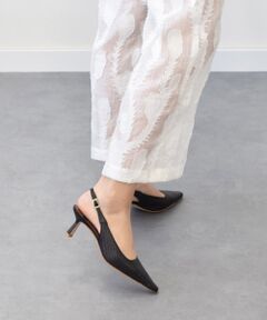 INTER-CHAUSSURES / インター ショシュール パンプス | 【ANGEL ALARCON】ポインテッドトウラフィアバックバンド-(D1301D)