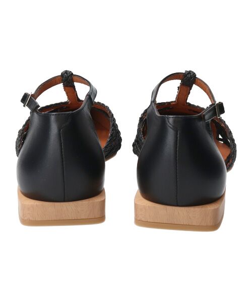 INTER-CHAUSSURES / インター ショシュール フラットシューズ | 【ANGEL ALARCON】ウーブンTストラップポインテッドパンプス-(D1400D) | 詳細4