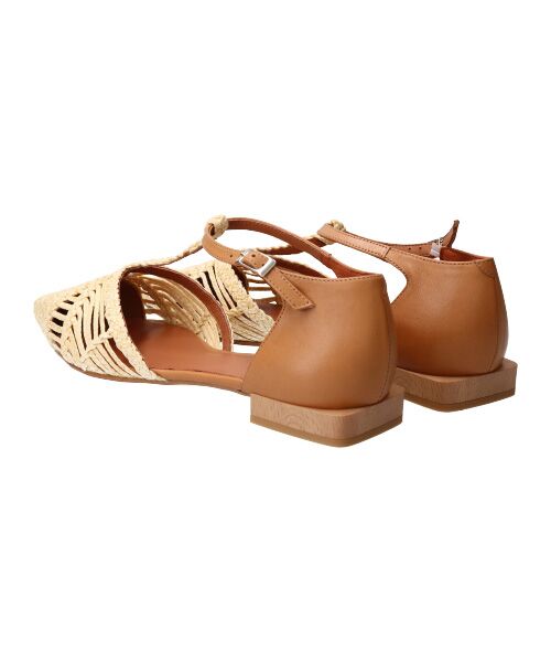 INTER-CHAUSSURES / インター ショシュール フラットシューズ | 【ANGEL ALARCON】ウーブンTストラップポインテッドパンプス-(D1400D) | 詳細10